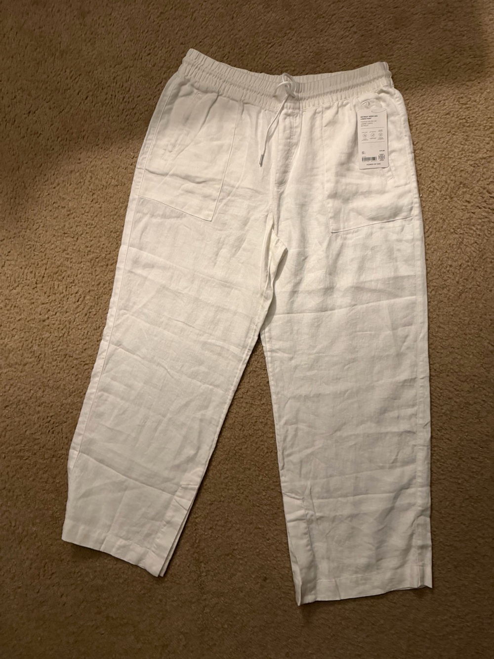 Athleta NWT Women’s White Linen Pants - Classic Casual